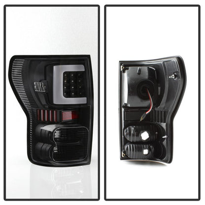SPYDER xTune 07-13 Toyota Tundra Light Bar LED Tail lights - Black (ALT-ON-TTU07V2-LBLED-BK) 9038563