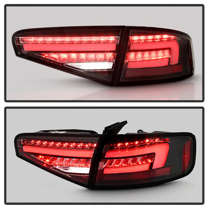 SPYDER 13-16 Audi A4 4DR LED Tail Lights LED Clear Reverse Lights - Black ALT-YD-AA413-SEQ-BK 5087171