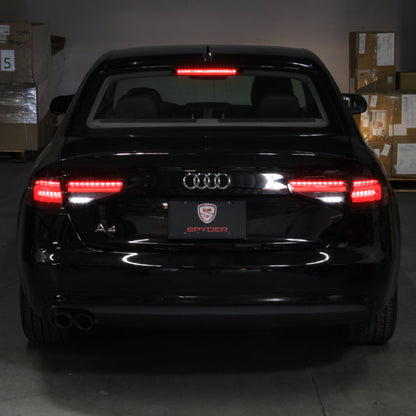 SPYDER 13-16 Audi A4 4DR LED Tail Lights LED Clear Reverse Lights - Black ALT-YD-AA413-SEQ-BK 5087171