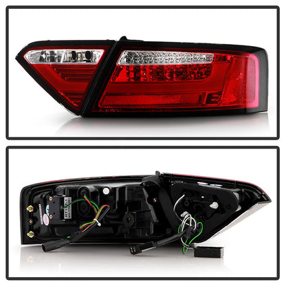 Spyder 08-12 Audi A5 LED Tail Lights - Red Clear ALT-YD-AA508V2-LED-RC 5083258