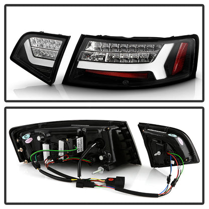Spyder 09-12 Audi A6 LED Tail Lights - Black (ALT-YD-AA609-LED-BK) 5085160
