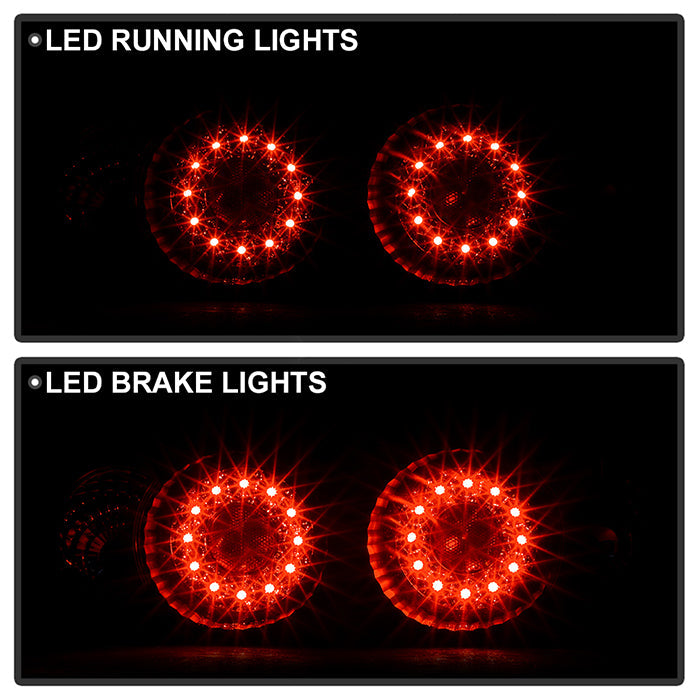 Spyder Acura RSX 02-04 LED Tail Lights Black ALT-YD-ARSX02-LED-BK 5000361