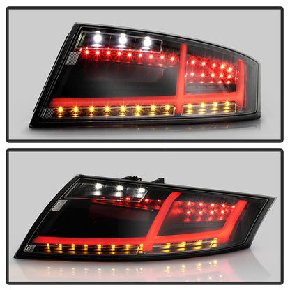 Spyder Audi TT 07-12 LED Tail Lights Black ALT-YD-ATT07-LED-BK 5081674