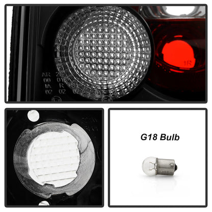 Spyder Audi TT 00-06 Euro Style Tail Lights Black ALT-YD-ATT99-BK 5000408