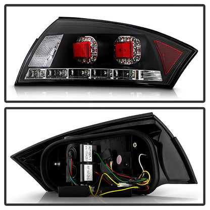 Spyder Audi TT 00-06 LED Tail Lights Black ALT-YD-ATT99-LED-BK 5000422