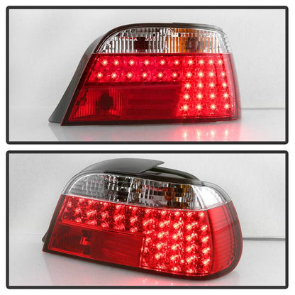 Spyder BMW E38 7-Series 95-01 LED Tail Lights Red Clear ALT-YD-BE3895-LED-RC 5000620