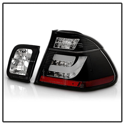 Spyder BMW E46 3-Series 99-01 4Dr Light Bar Style LED Tail Lights Black ALT-YD-BE4699-4D-LBLED-BK 5037695