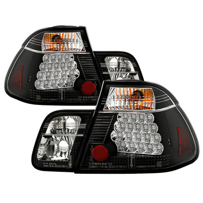 Spyder BMW E46 3-Series 99-01 4Dr LED Tail Lights Black ALT-YD-BE4699-4D-LED-BK 5000736