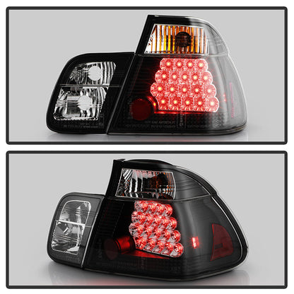 Spyder BMW E46 3-Series 99-01 4Dr LED Tail Lights Black ALT-YD-BE4699-4D-LED-BK 5000736