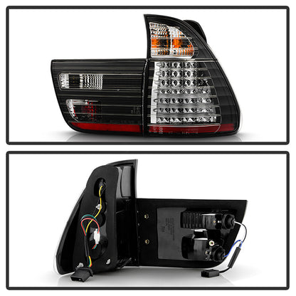 Spyder BMW E53 X5 00-06 4PCS LED Tail Lights Black ALT-YD-BE5300-LED-BK 5000781