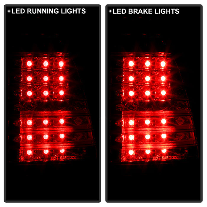 Spyder BMW E53 X5 00-06 4PCS LED Tail Lights Red Clear ALT-YD-BE5300-LED-RC 5000804