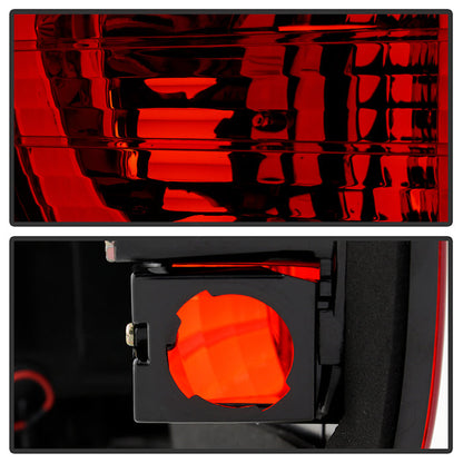 Spyder BMW E53 X5 00-06 4PCS LED Tail Lights Red Clear ALT-YD-BE5300-LED-RC 5000804