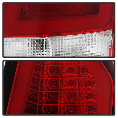Spyder 05-07 Chrysler 3000C Verison 2 Light Bar LED Tail Lights - Red Clear (ALT-YD-C305V2-LED-RC) 5083364