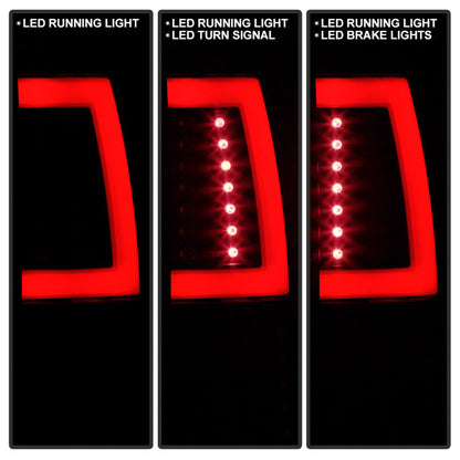 Spyder 00-06 GMC Yukon/Yukon XL V2 Light Bar LED Tail Lights - Black (ALT-YD-CD00V2-LBLED-BK) 5084149