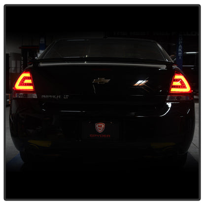Spyder Chevy Impala 2006-2013 LED Tail Lights Red Clear ALT-YD-CHIP06-LED-RC 5076403