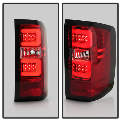 Spyder Chevy 1500 14-16 Light Bar LED Tail Lights Red Clear ALT-YD-CS14-LBLED-RC 5080011