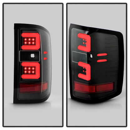 Spyder 16-18 Chevy Silverado Light Bar LED Tail Lights - All Black ALT-YD-CS16-LED-B 5085863