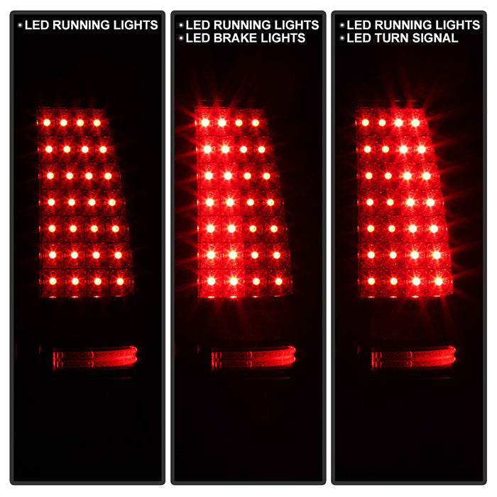 Spyder Chevy Silverado 1500 99-02 (Not Fit Stepside) LED Tail Lights Blk ALT-YD-CS99-LED-BK 5002044