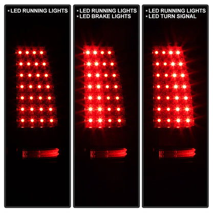 Spyder Chevy Silverado 1500 99-02 (Not Fit Stepside) LED Tail Lights Blk ALT-YD-CS99-LED-BK 5002044
