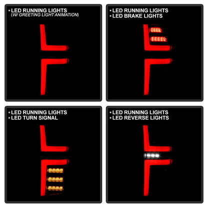 SPYDER 21-23 Chevy Tahoe/Suburban (Halogen Only) LED Tail Lights - Blk (ALT-YD-CSUB21HAL-GR-BK) 5088864