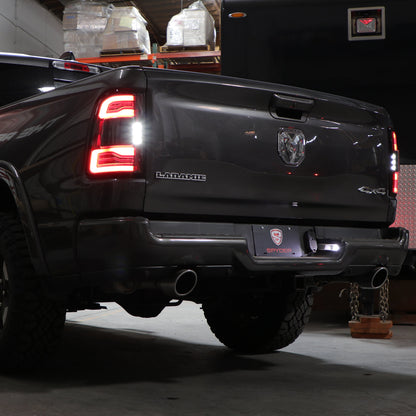 SPYDER Dodge RAM 1500 19-21 Factory LED Model LED Tail Lights - Red Clear ALT-YD-DR19LED-SEQ-BK 5088505
