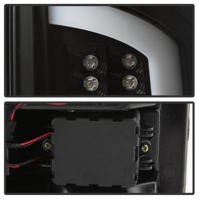 Spyder 07-09 Dodge Ram 2500/3500 V3 Light Bar LED Tail Lights - Black (ALT-YD-DRAM06V3-LBLED-BK) 5084262