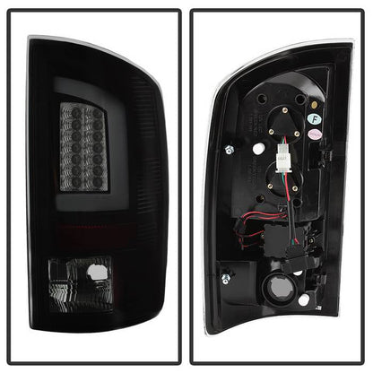 Spyder 07-09 Dodge Ram 2500/3500 V3 Light Bar LED Tail Lights - Blk Smoke ALT-YD-DRAM06V3-LBLED-BSM 5084279