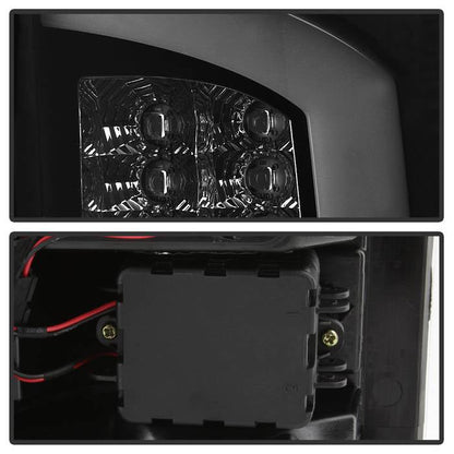 Spyder 07-09 Dodge Ram 2500/3500 V3 Light Bar LED Tail Lights - Blk Smoke ALT-YD-DRAM06V3-LBLED-BSM 5084279