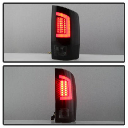 Spyder 07-09 Dodge Ram 2500/3500 V3 Light Bar LED Tail Lights - Blk Smoke ALT-YD-DRAM06V3-LBLED-BSM 5084279