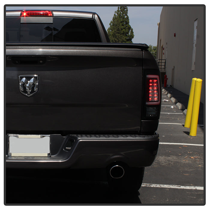 Spyder 09-16 Dodge Ram 1500 Light Bar LED Tail Lights - Black Smoke ALT-YD-DRAM09V2-LED-BSM 5084033