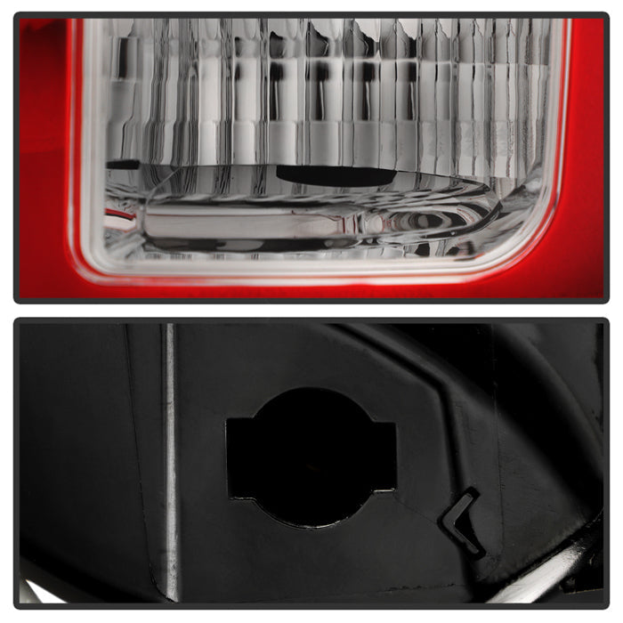 Spyder 09-16 Dodge Ram 1500 Light Bar LED Tail Lights - Red Clear ALT-YD-DRAM09V2-LED-RC 5084040