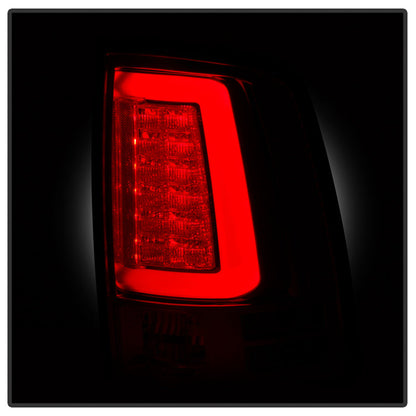 Spyder 09-16 Dodge Ram 1500 Light Bar LED Tail Lights - Red Clear ALT-YD-DRAM09V2-LED-RC 5084040