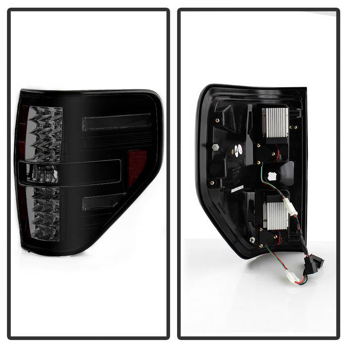 Spyder Ford F150 09-14 LED Tail Lights Black Smoke ALT-YD-FF15009-LED-BSM 5078148