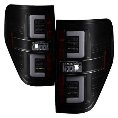 Spyder 09-14 Ford F150 V2 Light Bar LED Tail Lights - Blk Smoke (ALT-YD-FF15009V2-LBLED-BSM) 5084217