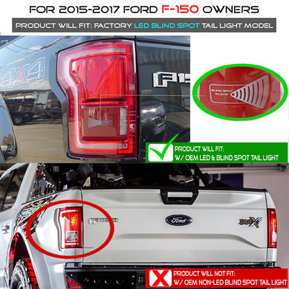 Spyder 15-18 Ford F-150 Light Bar LED Tail Lights (w/Blind Spot) - Black (ALT-YD-FF15015BS-LBLED-BK) 5085313