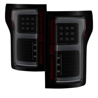 Spyder 15-18 Ford F-150 LED Tail Lights (w/Blind Spot) - Black Smoke (ALT-YD-FF15015BS-LBLED-BSM) 5085337