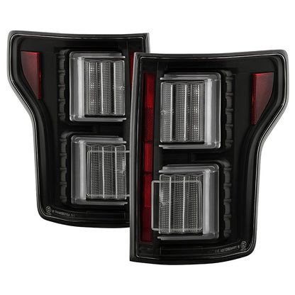 Spyder Ford F150 18-19 - Light Bar LED Tail Lights - All Black ALT-YD-FF15018-LED-BKV2 5085955