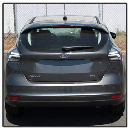 Spyder 15-17 Ford Focus Hatchback LED Tail Lights w/Indicator/Reverse - Black (ALT-YD-FF155D-LED-BK) 5085719