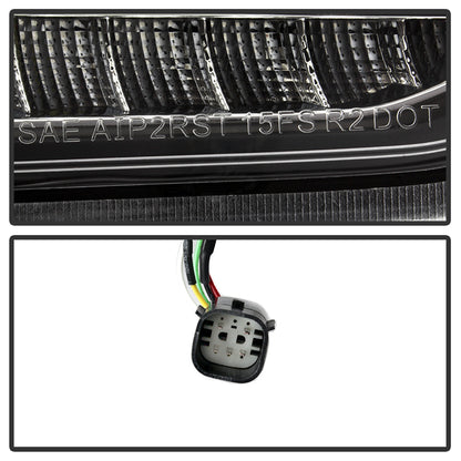Spyder 15-17 Ford Focus Hatchback LED Tail Lights w/Indicator/Reverse - Black (ALT-YD-FF155D-LED-BK) 5085719