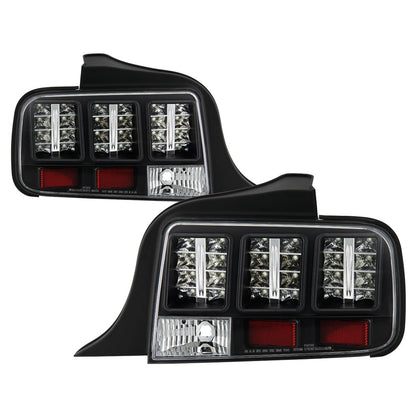 Spyder Ford Mustang 05-09 LED Tail Lights Black ALT-YD-FM05-LED-BK 5003546