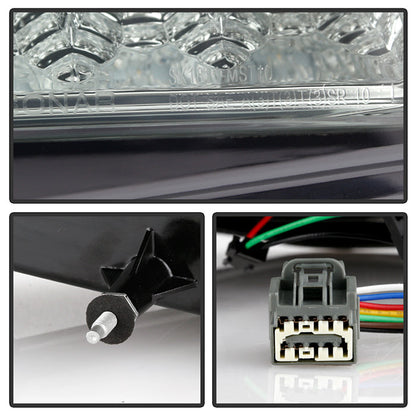 Spyder 10-12 Ford Mustang - Light Bar Seq. Turn Signal LED Tail Lights - Black - ALT-YD-FM10-LED-BK 5085108