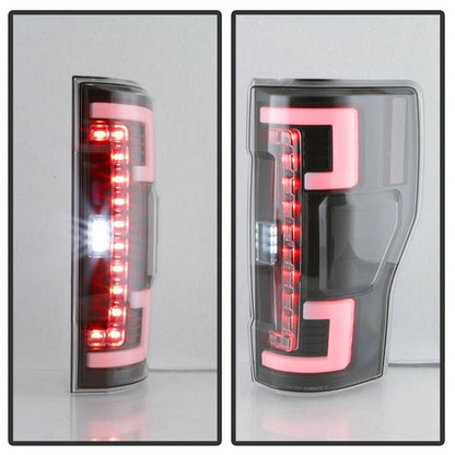 Spyder 17-18 Ford F-250 SD (w/Blind Spot Sensor) LED Tail Lights - Blk (ALT-YD-FS17BS-LED-BK) 5085610