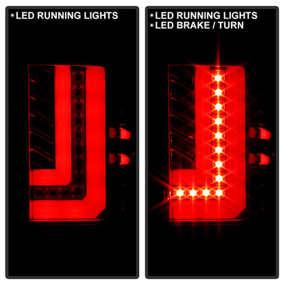 Spyder GMC Sierra 14-16 LED Tail Lights Red Clear ALT-YD-GS14-LBLED-RC 5080677