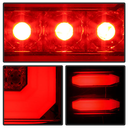 Spyder GMC Sierra 14-16 LED Tail Lights Red Clear ALT-YD-GS14-LBLED-RC 5080677