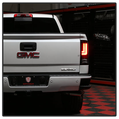Spyder GMC Sierra 2016-2017 Light Bar LED Tail Lights - Black ALT-YD-GS16-LED-BK 5083777