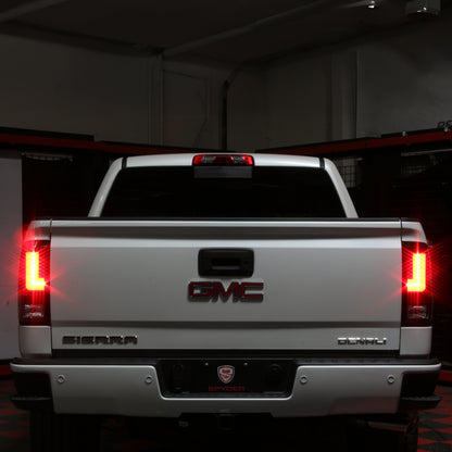 Spyder GMC Sierra 2016-2017 Light Bar LED Tail Lights - Black ALT-YD-GS16-LED-BK 5083777