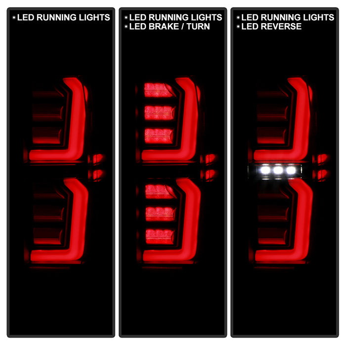 Spyder GMC Sierra 19-20 LED Model Only LED Tail Lights - Black ALT-YD-GS19LED-LED-BK 5000309