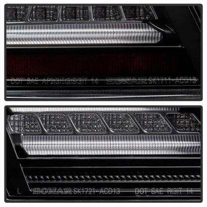 Spyder Honda Accord 2013-2015 4DR LED Tail Lights - Black ALT-YD-HA13LED-LED-BK 5082053