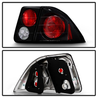 Spyder Honda Civic 01-05 4Dr Euro Style Tail Lights Black ALT-YD-HC01-4D-BK 5004406