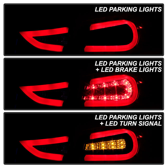 Spyder Hyundai Elantra 11-13 Light Bar LED Tail Lights Black ALT-YD-HYELAN11-LED-BK 5072788